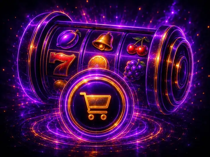 Botón naranja Bonus Buy en un slot de RoboCat